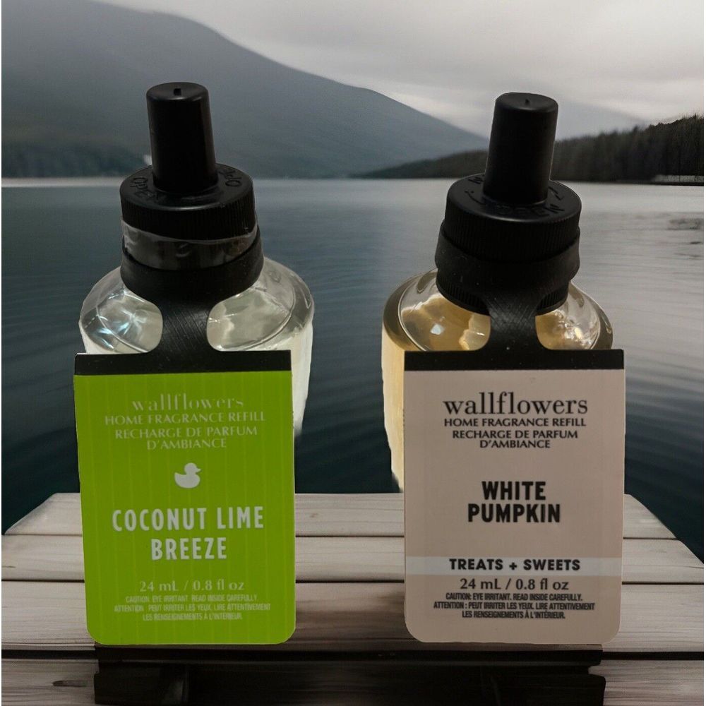 Bath & Body Works Coconut Lime Breeze, White Pumpkin Wallflower‎ Plug-In Refill
